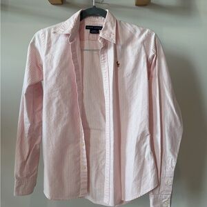 Polo by Ralph Lauren Pink Striped Women's Button Down Shirt